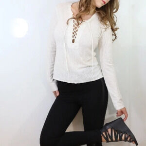 White tie front top